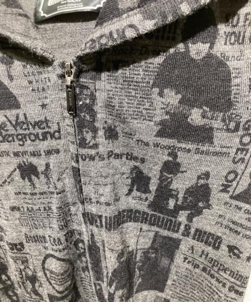Hysteric Glamour（ヒステリックグラマー）Hysteric Glamour (ヒステリックグラマー) THE VELVET UNDERGROUNDニットパーカー ブラック サイズ:FREEの古着・服飾アイテム