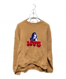 Hysteric Glamour（ヒステリックグラマー）の古着「THE NEW HYS刺繍スウェット」｜ブラウン