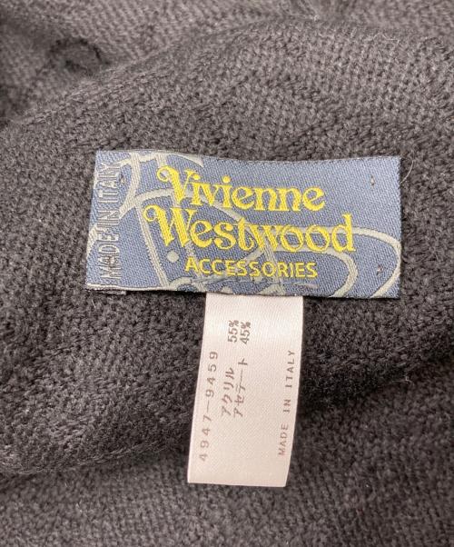 Vivienne Westwood（ヴィヴィアンウエストウッド）Vivienne Westwood (ヴィヴィアンウエストウッド) 総柄ロゴマフラー ブラックの古着・服飾アイテム