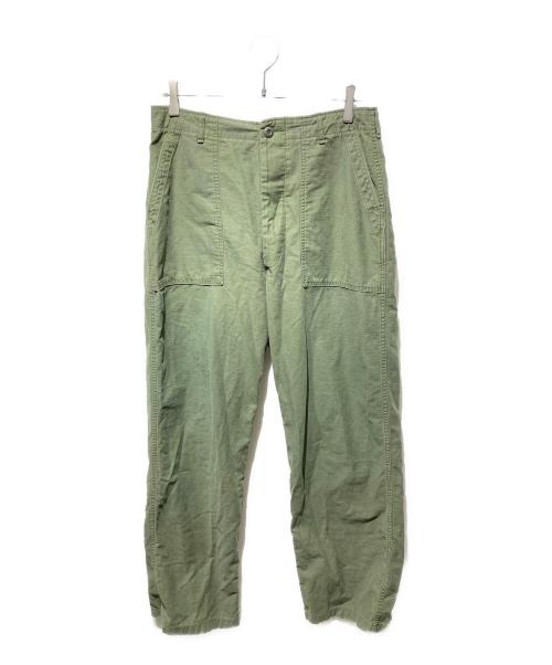 CIOTA（シオタ）CIOTA (シオタ) スビンコットンムラ糸バックサテンベイカーパンツ グリーン サイズ:5の古着・服飾アイテム