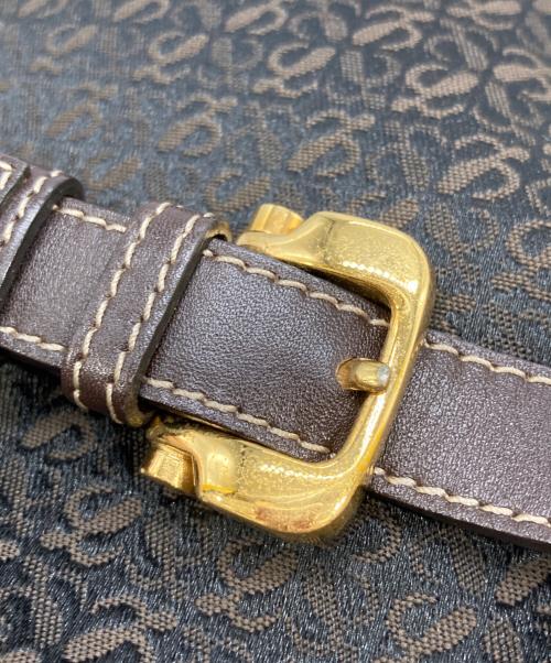 LOEWE（ロエベ）LOEWE (ロエベ) キャンバスショルダーバッグ ブラック×ブラウンの古着・服飾アイテム