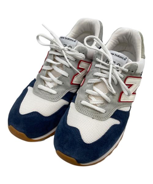 NEW BALANCE（ニューバランス）NEW BALANCE (ニューバランス) ローカットスニーカー ネイビー×ホワイト サイズ:8の古着・服飾アイテム