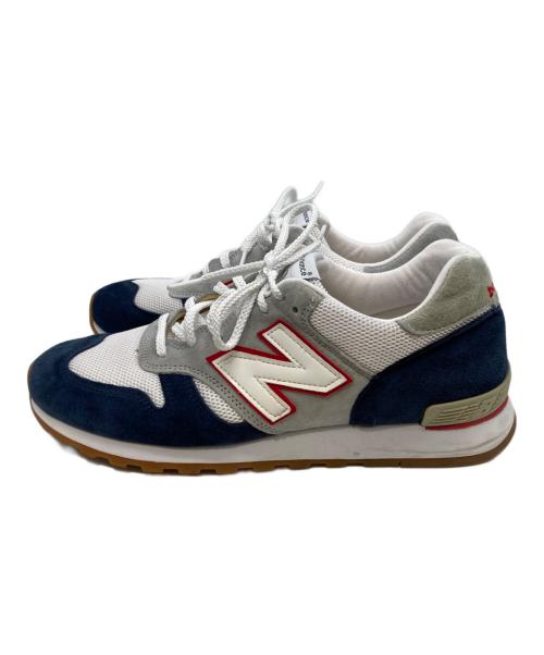 NEW BALANCE（ニューバランス）NEW BALANCE (ニューバランス) ローカットスニーカー ネイビー×ホワイト サイズ:8の古着・服飾アイテム