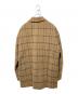 PAPAS (パパス) Harris Tweed (ハリスツイード) チェックジャケット ブラウン×パープル サイズ:Ｌ：7000円