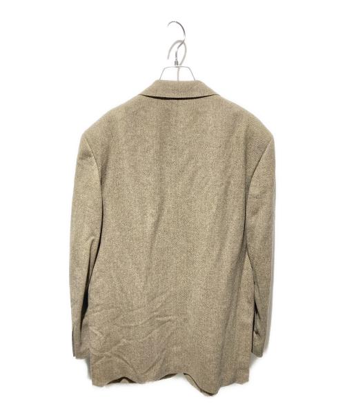 PAPAS（パパス）PAPAS (パパス) ヘリンボーン3Bジャケット ブラウン サイズ:Ｌの古着・服飾アイテム