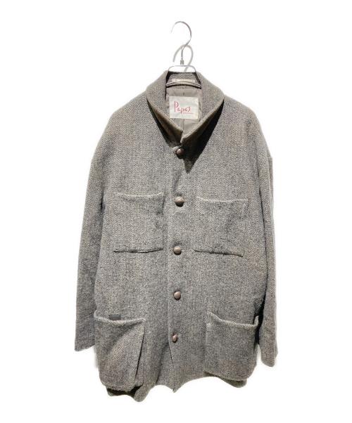 PAPAS（パパス）PAPAS (パパス) 胡桃ボタンジャケット グレー サイズ:Ｌの古着・服飾アイテム