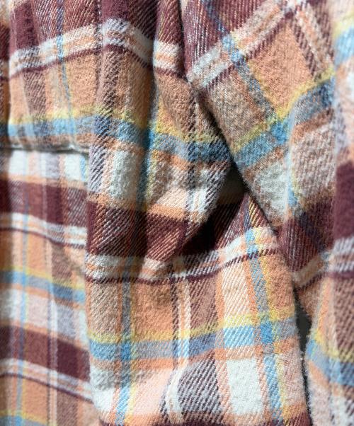 PAPAS（パパス）PAPAS (パパス) チェックジャケット ブラウン×ホワイト サイズ:Ｌの古着・服飾アイテム