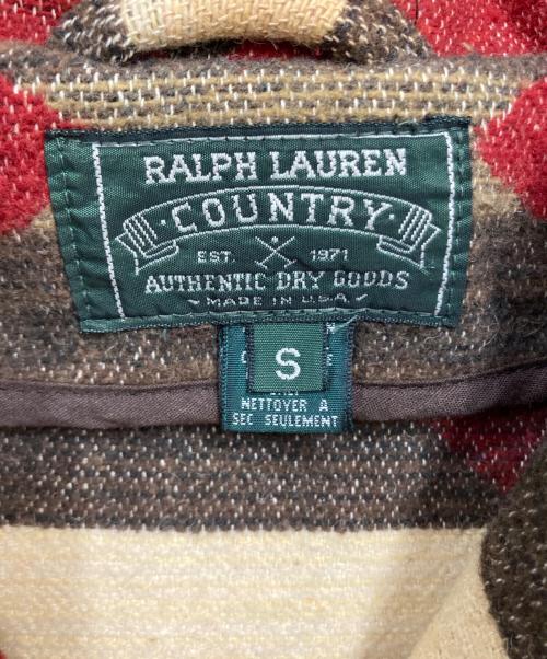 RALPH LAUREN COUNTRY（ラルフローレンカントリー）RALPH LAUREN COUNTRY (ラルフローレンカントリー) ネイティブラグジャケット レッド サイズ:Sの古着・服飾アイテム