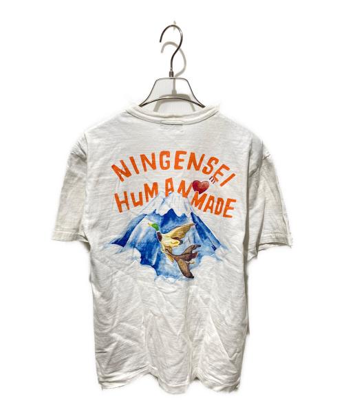 HUMAN MADE（ヒューマンメイド）HUMAN MADE (ヒューマンメイド) NINGENSEI WA GRAPHIC T-SHIRT ホワイト サイズ:Ｓの古着・服飾アイテム
