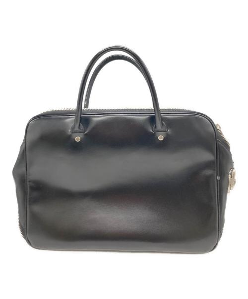 COMME des GARCONS（コムデギャルソン）COMME des GARCONS (コムデギャルソン) ダブルジップスクエアハンドバッグ ブラックの古着・服飾アイテム