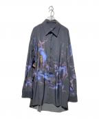 LAD MUSICIANラッドミュージシャン）の古着「DECHINE SUPER BIG SHIRT INKJET」｜ブラック