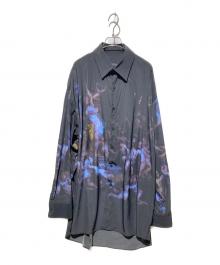 LAD MUSICIAN（ラッドミュージシャン）の古着「DECHINE SUPER BIG SHIRT INKJET」｜ブラック