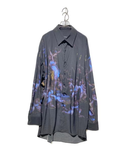 LAD MUSICIAN（ラッドミュージシャン）LAD MUSICIAN (ラッドミュージシャン) DECHINE SUPER BIG SHIRT INKJET ブラック サイズ:不明の古着・服飾アイテム
