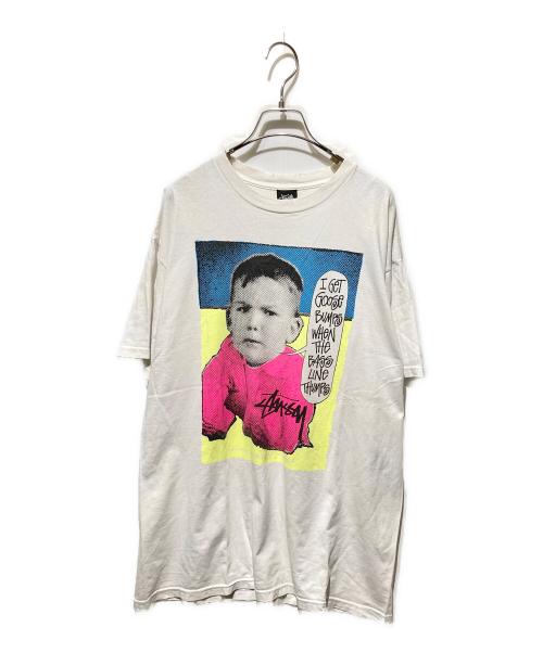 stussy（ステューシー）stussy (ステューシー) プリントTシャツ ホワイト サイズ:Ｌの古着・服飾アイテム