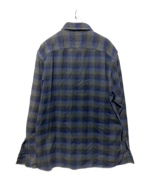 RRL（ダブルアールエル）RRL (ダブルアールエル) プラッドツイルワークシャツ ネイビー サイズ:Ｌの古着・服飾アイテム