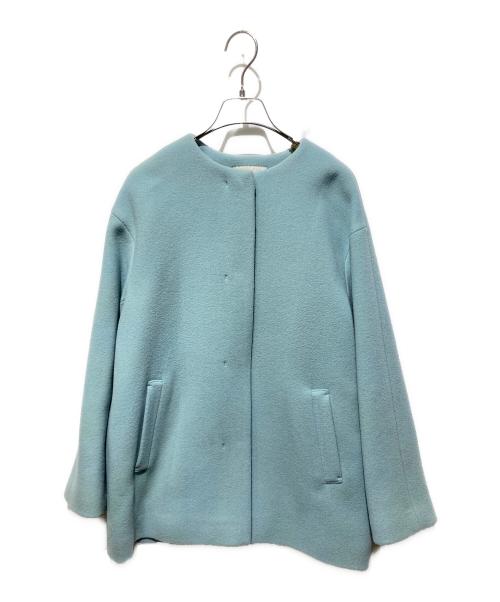 green label relaxing（グリーンレーベルリラクシング）green label relaxing (グリーンレーベルリラクシング) ノーカラーコート ブルー サイズ:38の古着・服飾アイテム