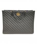 GUCCIグッチ）の古着「GGマーモント ハンドバッグ / トートバッグ」｜ブラック