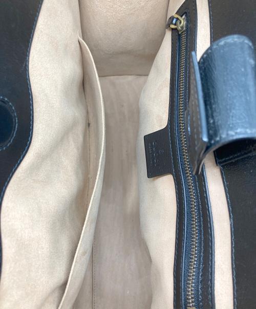 GUCCI（グッチ）GUCCI (グッチ) GGマーモント ハンドバッグ / トートバッグ ブラックの古着・服飾アイテム