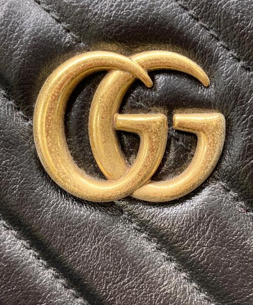 GUCCI（グッチ）GUCCI (グッチ) GGマーモント ハンドバッグ / トートバッグ ブラックの古着・服飾アイテム