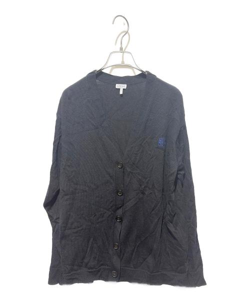 LOEWE（ロエベ）LOEWE (ロエベ) アナグラム刺繍カーディガン ブラック サイズ:Ｌの古着・服飾アイテム