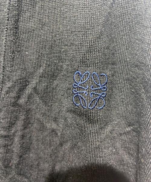 LOEWE（ロエベ）LOEWE (ロエベ) アナグラム刺繍カーディガン ブラック サイズ:Ｌの古着・服飾アイテム