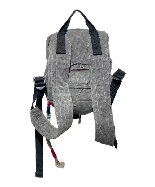 Acne studios（アクネ ストゥディオズ）ACNE STUDIOS (アクネ ストゥディオズ) フェイスロゴリュック グレーの古着・服飾アイテム