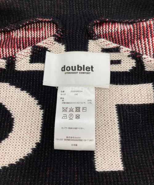 doublet（ダブレット）doublet (ダブレット) TEAM SPIBER FOOTBALL SCARF CARDIGAN レッド×ブラックの古着・服飾アイテム
