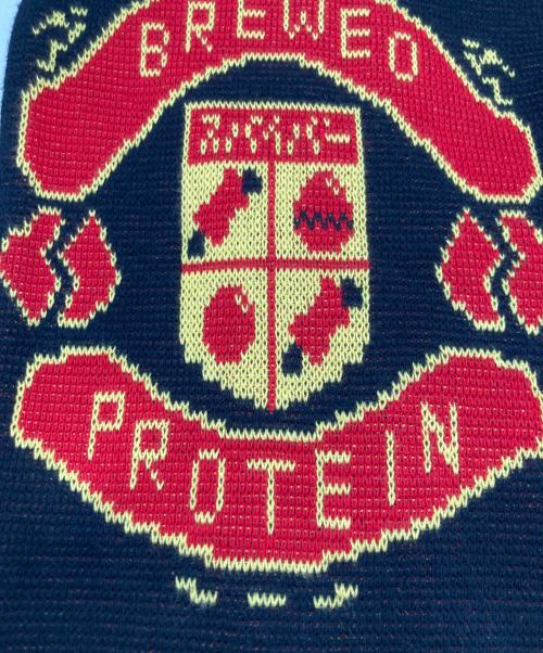 doublet（ダブレット）doublet (ダブレット) TEAM SPIBER FOOTBALL SCARF CARDIGAN レッド×ブラックの古着・服飾アイテム