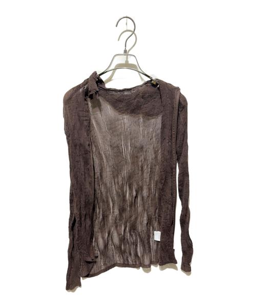 PLEATS PLEASE（プリーツプリーズ）PLEATS PLEASE (プリーツプリーズ) CHIFFON TWIST 1 ブラウン サイズ:2の古着・服飾アイテム