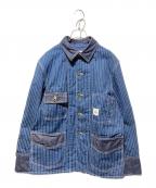 Trophy Clothingトロフィークロージング）の古着「ヒッコリーカバーオール」｜ブルー