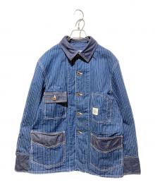 Trophy Clothing（トロフィークロージング）の古着「ヒッコリーカバーオール」｜ブルー