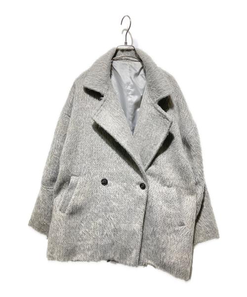 hellam（ヘラム）hellam (ヘラム) シャギーミドルコート グレー サイズ:FREEの古着・服飾アイテム