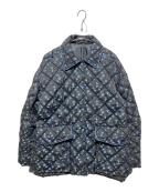MAISON SPECIALメゾンスペシャル）の古着「Multi Fabric Mole Quilted Blouson」｜ブラック×ブルー