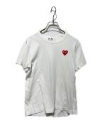 PLAY COMME des GARCONSプレイコムデギャルソン）の古着「ハートロゴＴシャツ」｜ホワイト