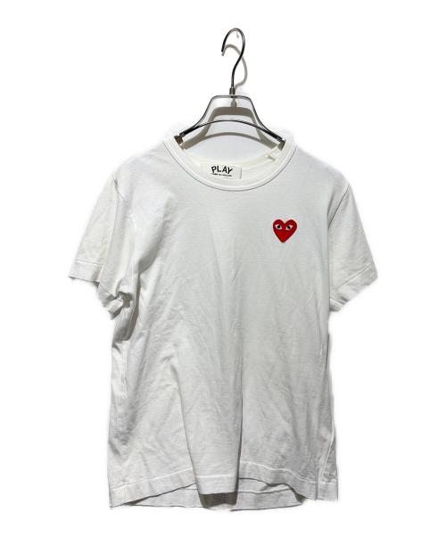 PLAY COMME des GARCONS（プレイコムデギャルソン）PLAY COMME des GARCONS (プレイコムデギャルソン) ハートロゴＴシャツ ホワイト サイズ:Ｌの古着・服飾アイテム