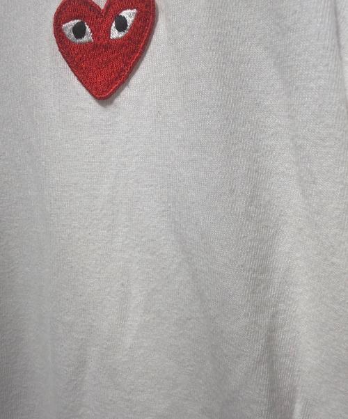 PLAY COMME des GARCONS（プレイコムデギャルソン）PLAY COMME des GARCONS (プレイコムデギャルソン) ハートロゴＴシャツ ホワイト サイズ:Ｌの古着・服飾アイテム
