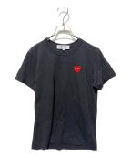 PLAY COMME des GARCONSプレイコムデギャルソン）の古着「ハートロゴＴシャツ」｜ブラック