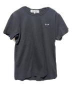 PLAY COMME des GARCONSプレイコムデギャルソン）の古着「ハートロゴＴシャツ」｜ブラック