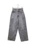 AMERI（アメリ）の古着「STUDS DETAIL STRAIGHT DENIM PANTS/デニムパンツ」｜ブラック