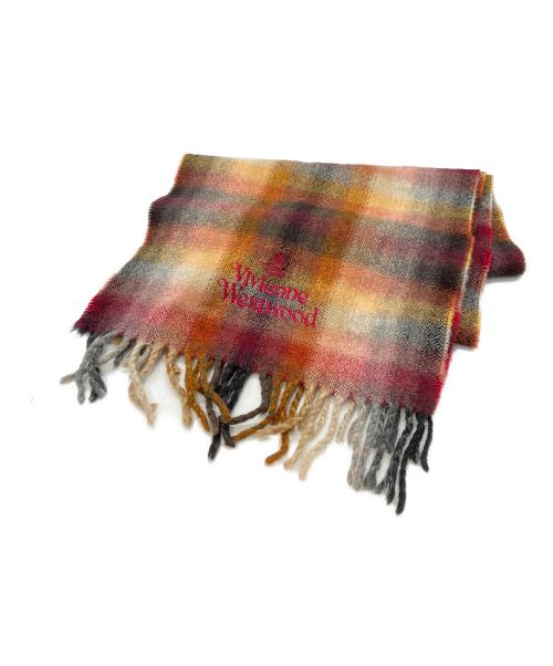 Vivienne Westwood（ヴィヴィアンウエストウッド）Vivienne Westwood (ヴィヴィアンウエストウッド) チェックウールマフラーの古着・服飾アイテム