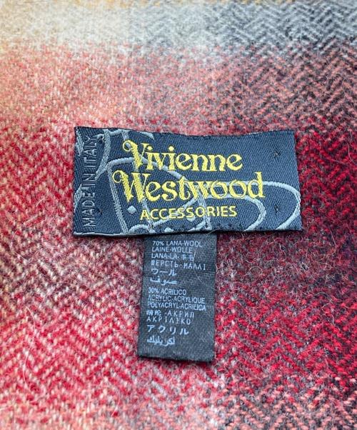Vivienne Westwood（ヴィヴィアンウエストウッド）Vivienne Westwood (ヴィヴィアンウエストウッド) チェックウールマフラーの古着・服飾アイテム
