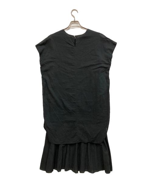 mizuiro-ind（ミズイロインド）mizuiro-ind (ミズイロインド) コットンダブルヘム ワンピース ブラック サイズ:表記なしの古着・服飾アイテム