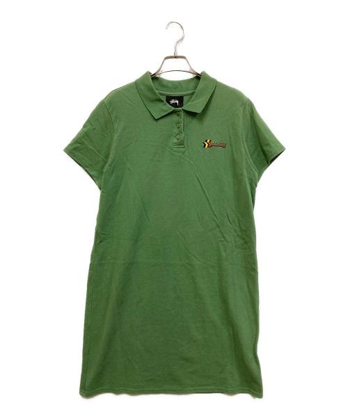 stussy（ステューシー）stussy (ステューシー) ポロシャツワンピース グリーン サイズ:SIZE Sの古着・服飾アイテム