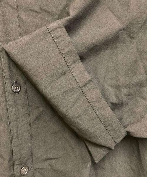 ALMOSTBLACK（オールモストブラック）ALMOSTBLACK (オールモストブラック) サイドスリットロングノーカラーシャツ ブラック サイズ:Uの古着・服飾アイテム