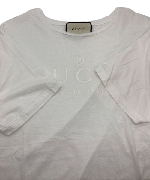 GUCCI（グッチ）GUCCI (グッチ) Tonal Brand Logo Tee ホワイト サイズ:SIZE　XXLの古着・服飾アイテム
