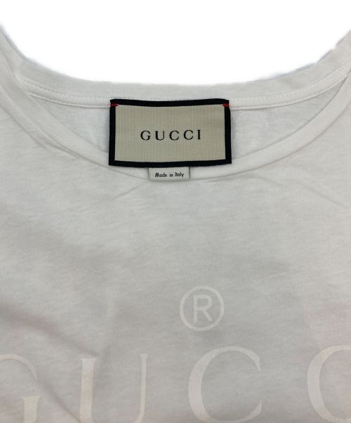 GUCCI（グッチ）GUCCI (グッチ) Tonal Brand Logo Tee ホワイト サイズ:SIZE　XXLの古着・服飾アイテム
