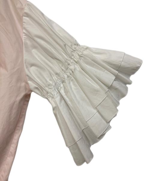 GEORGE TOMBOY（ジョージトムボーイ）GEORGE TOMBOY (ジョージトムボーイ) フリルブラウス ピンク サイズ:Sの古着・服飾アイテム