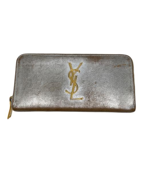 Saint Laurent Paris（サンローランパリ）Saint Laurent Paris (サンローランパリ) 長財布 シルバー サイズ:表記なしの古着・服飾アイテム