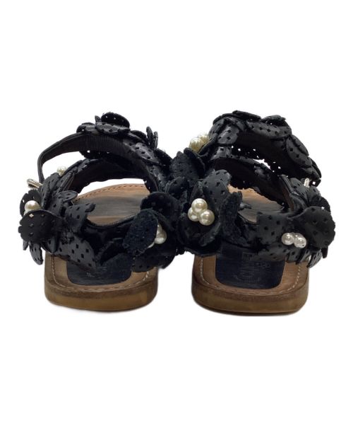 CHANEL（シャネル）CHANEL (シャネル) パール付きサンダル ブラック サイズ:37の古着・服飾アイテム