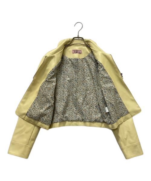 margarin fingers（マーガリンフィンガーズ）margarin fingers (マーガリンフィンガーズ) エコレザージャケット イエロー サイズ:160cm~170cmの古着・服飾アイテム